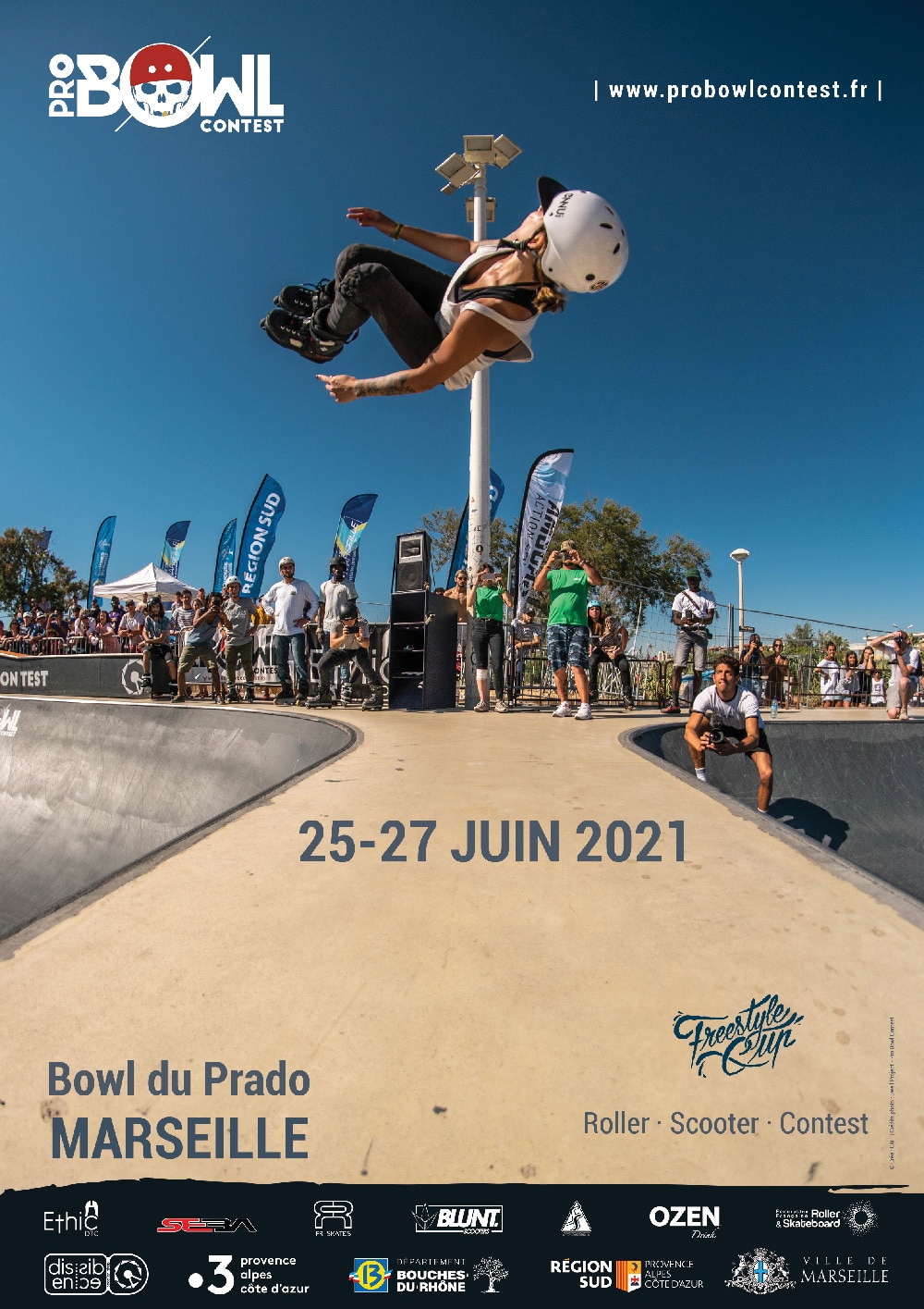 affiche officielle pro bowl contest 2021 Marseille AMSCAS roller